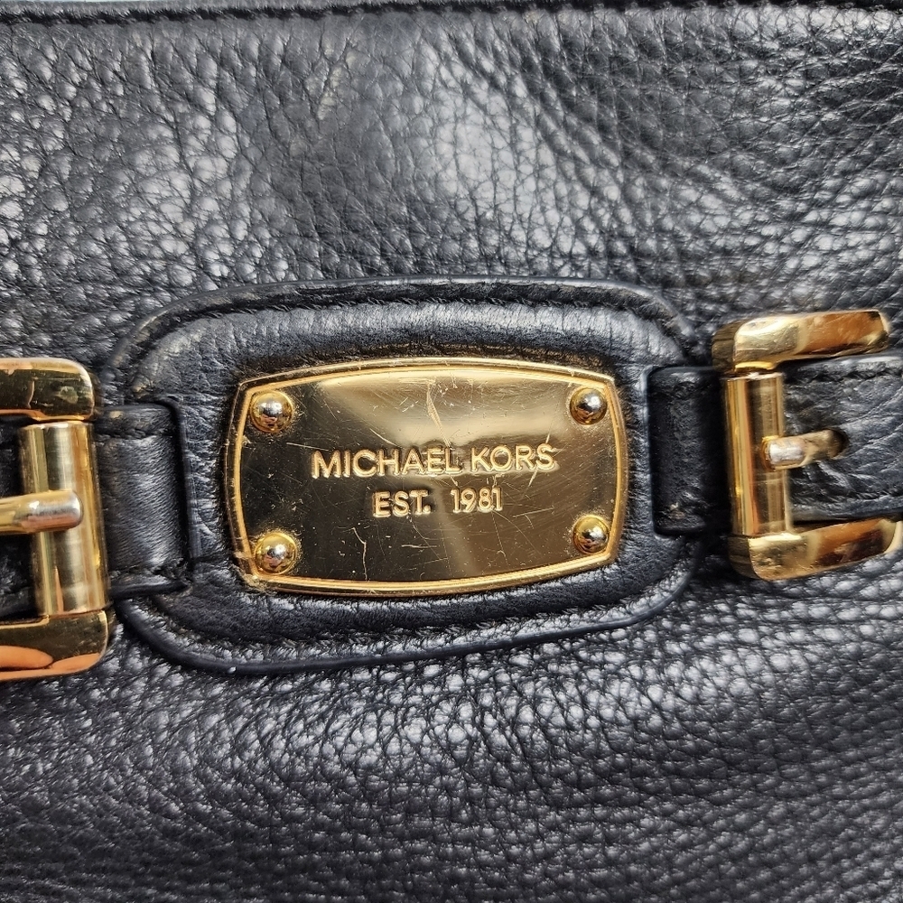 MICHAEL Michael Kors Black Pebbled  Leather Bag - Picture 4 of 15